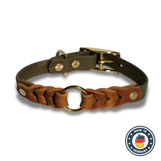 verstellbares biothane leder halsband