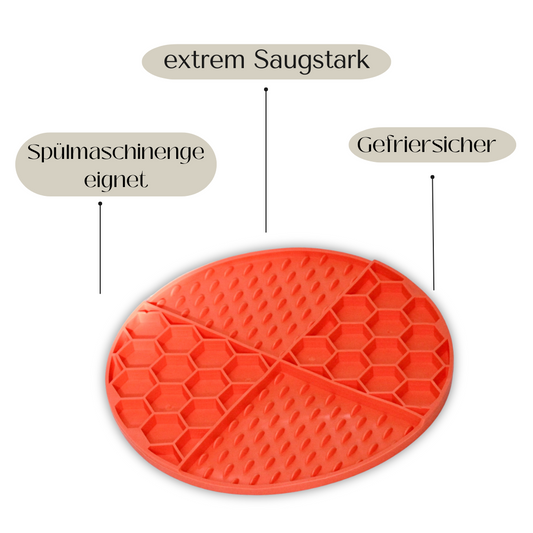schleckmatte für hunde orange