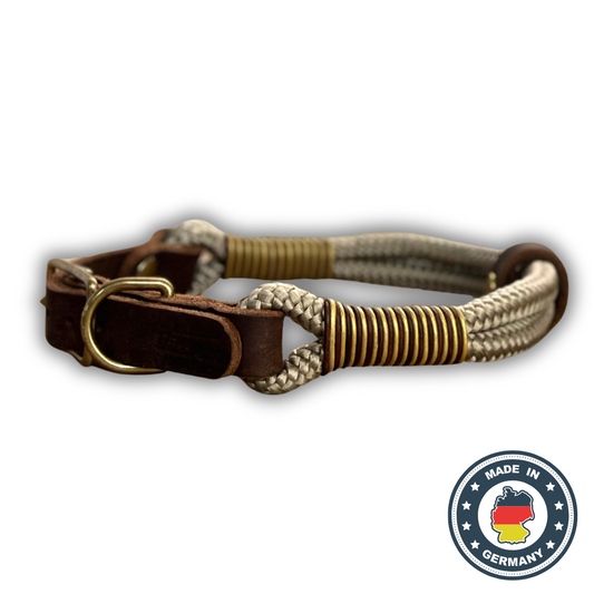 tauhalsband für hunde gold braun beige