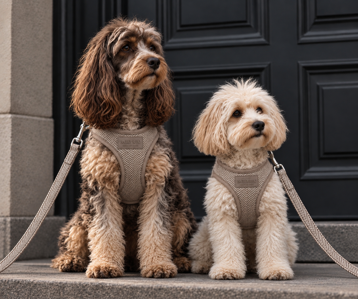 Hund mit Bailey & Bo Geschirr