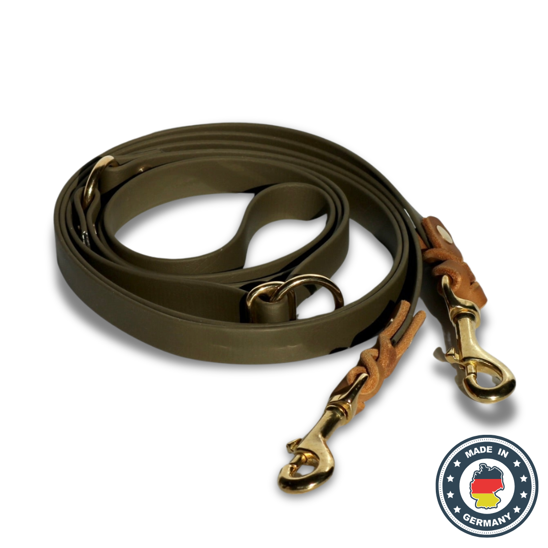 Biothane Hundeleine Olive Grün