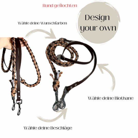 Design Your Own - individuelle Biothane x Paracord Leine