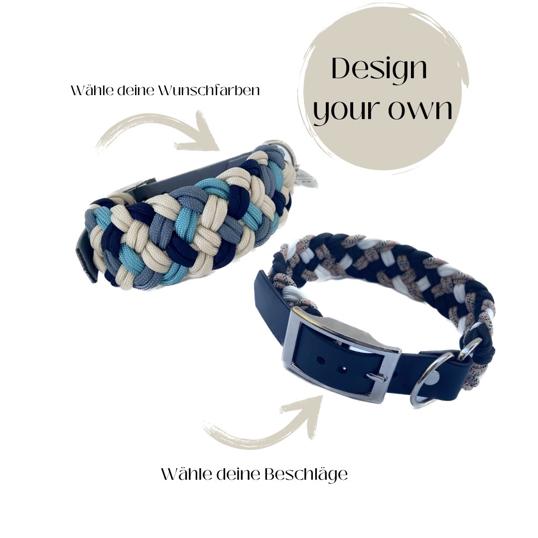 Design your own breites Halsband mit Biothane Adapter - Bonalie by Bo