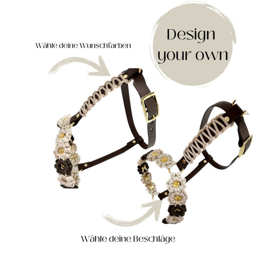 Design your Own- Wasserfestes Blumen Biothane und Paracord Geschirr - Bailey and Bo - House of Dogs